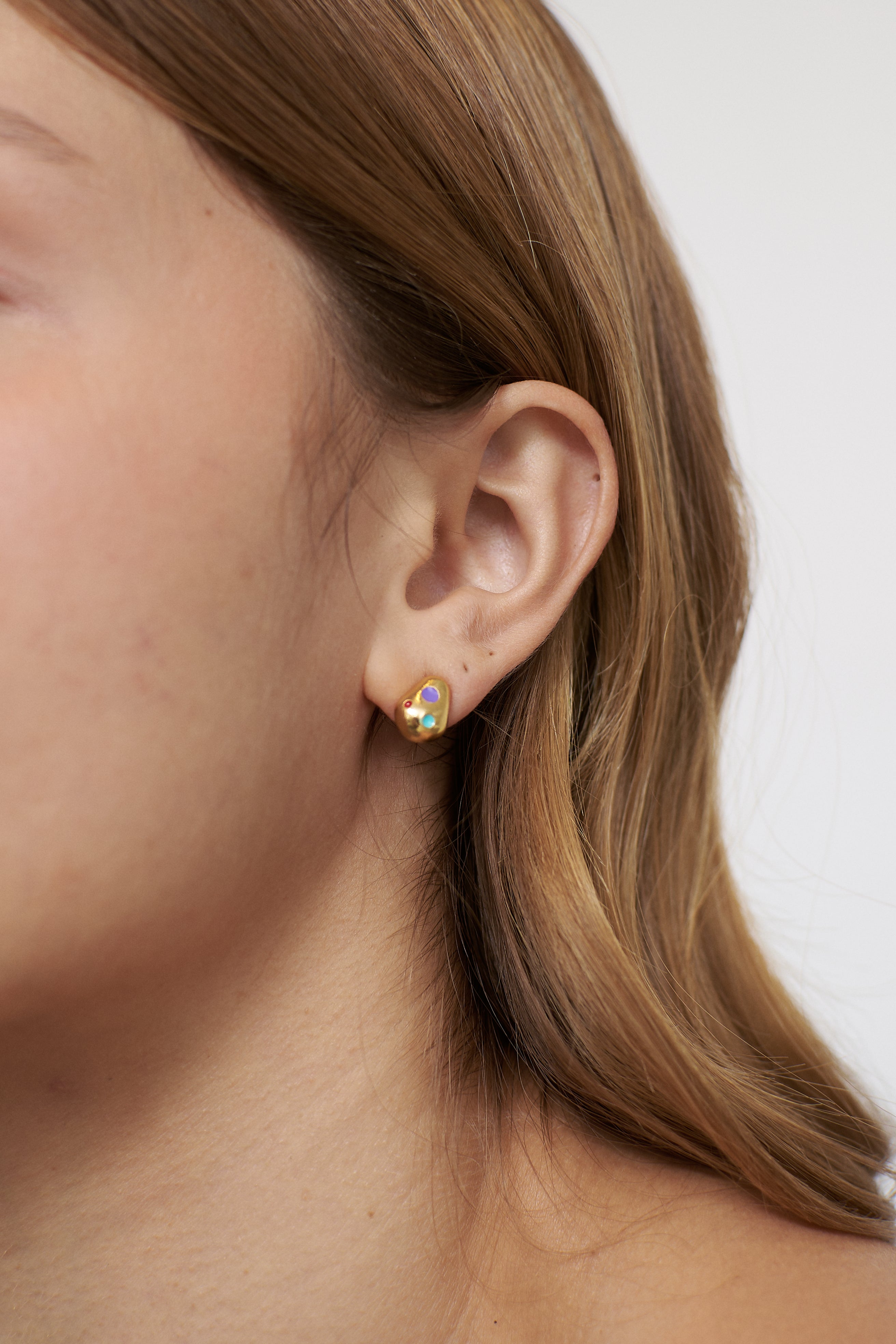 Aretes Judiones de la granja dorado