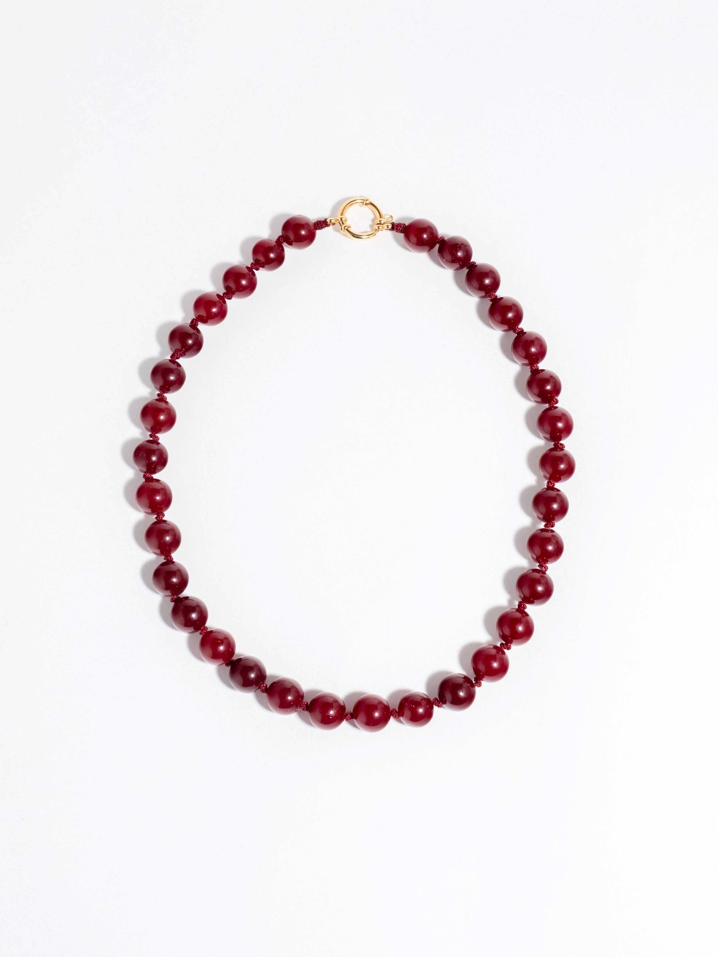 Collar Ágata vinotinto