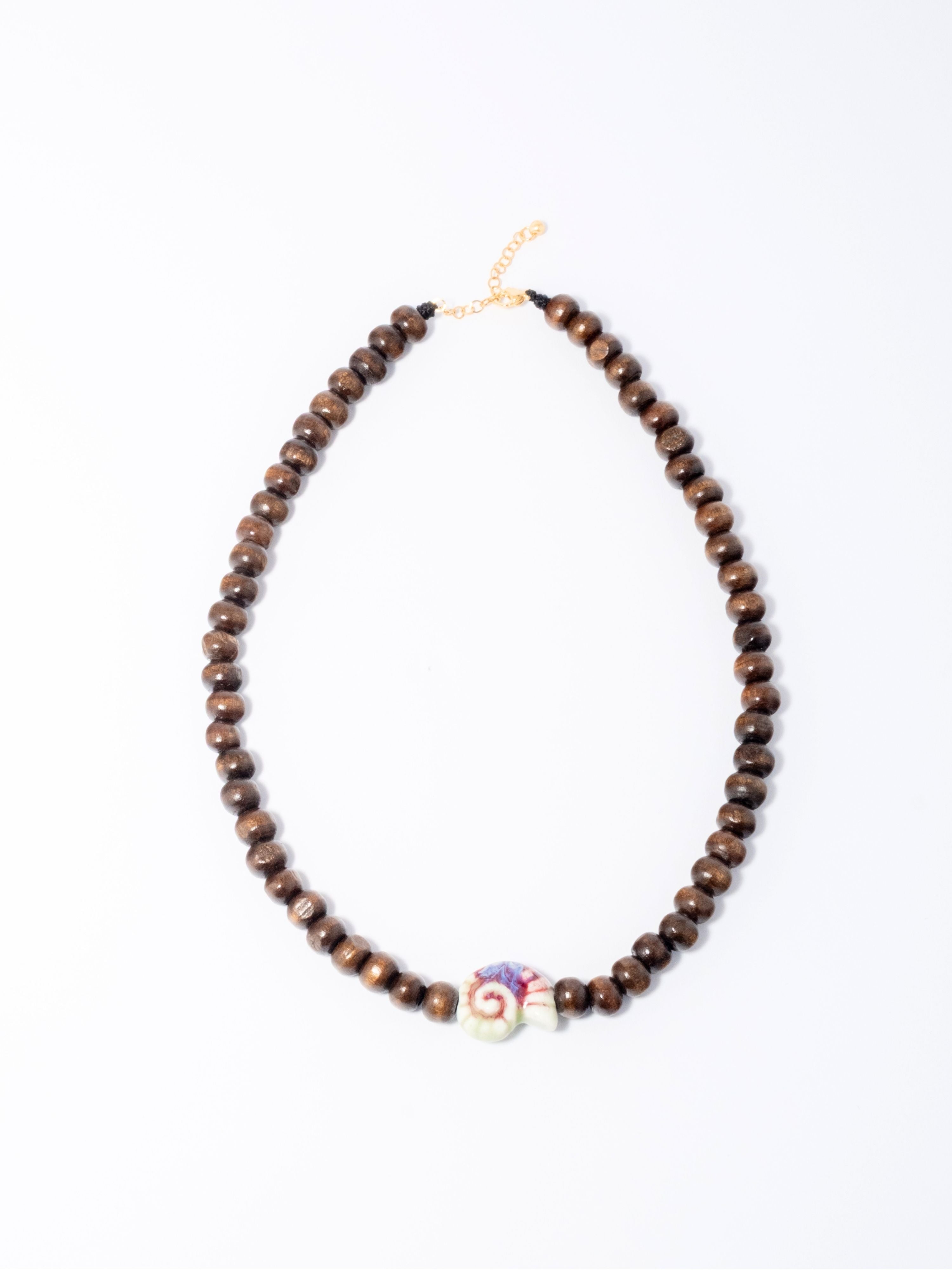 Collar Madera Dije Medi