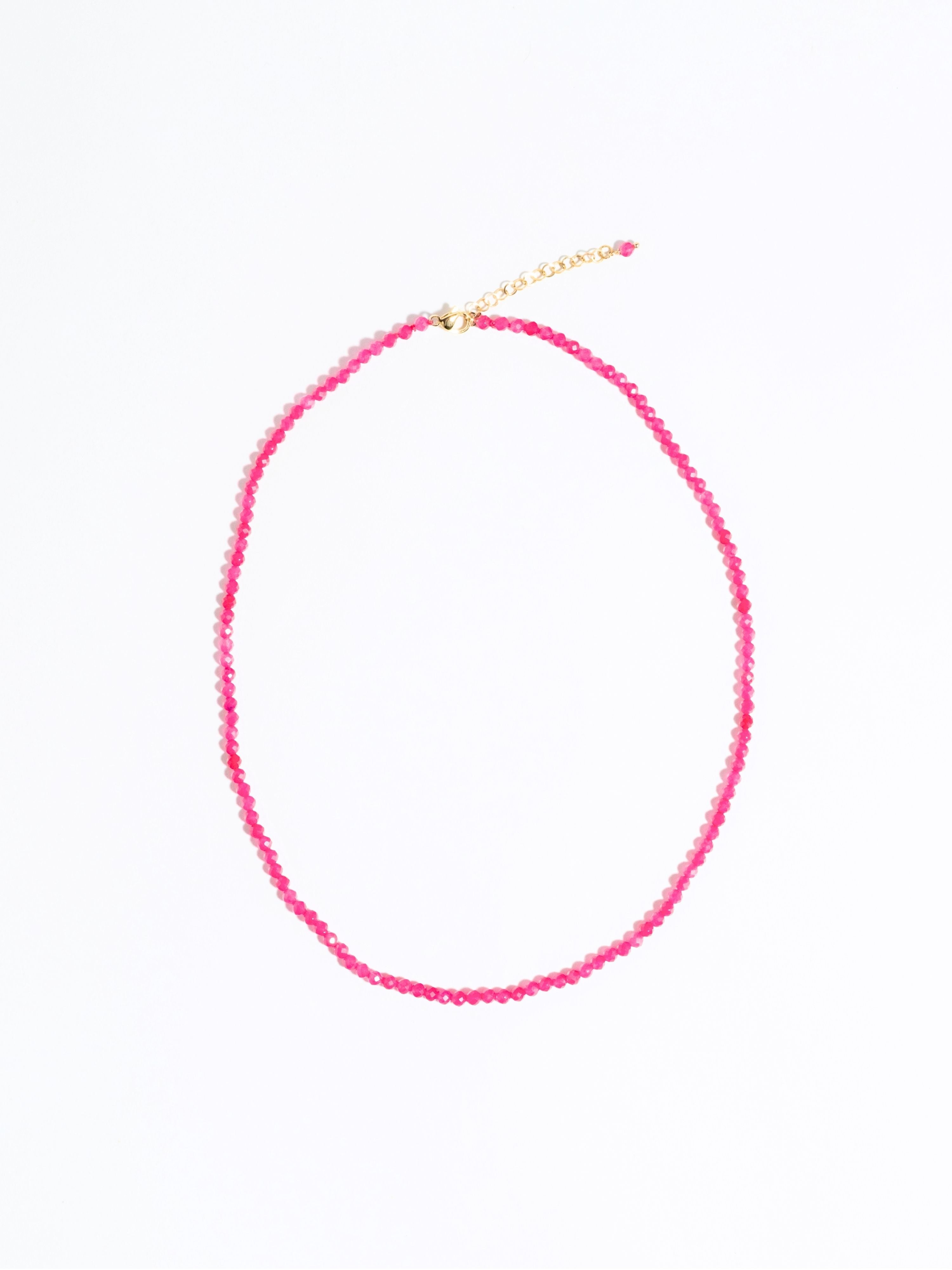 Collar Ágata Mini Fucsia